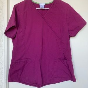 SCRUBSTAR Maroon Scrub Top